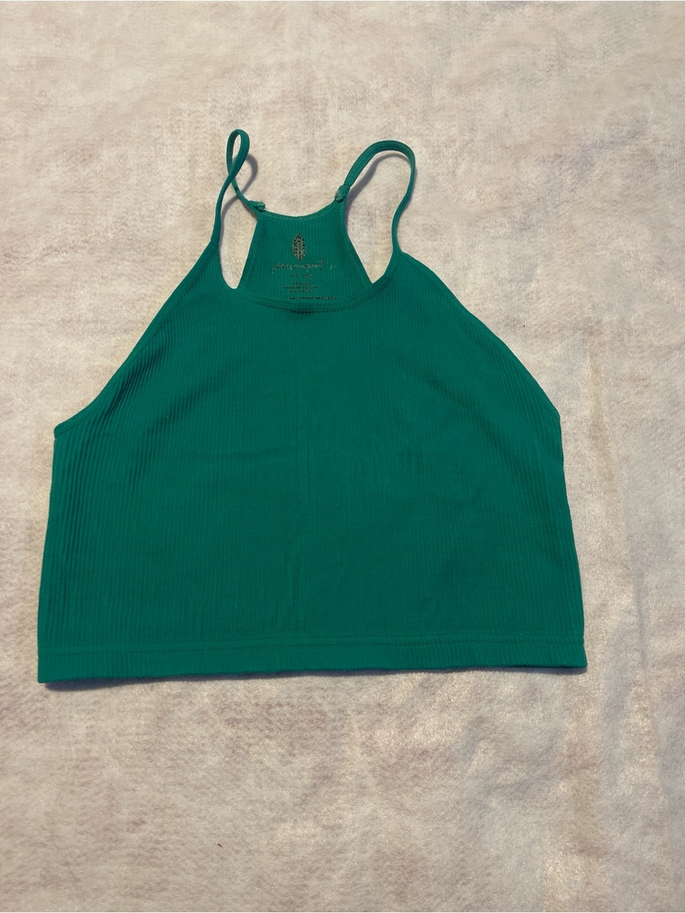 FP Movement Happiness Runs High-Neck Ribbed Crop Tank – Green Size M/L. W1